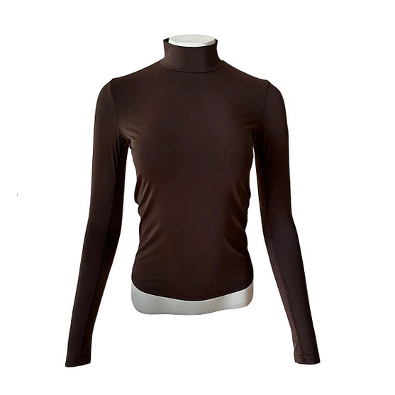 70 Degrees Classic Mock Neck ESPRESSO FRONT