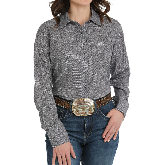 Cinch ArenaFlex Purple Geo LS Shirt FRONT
