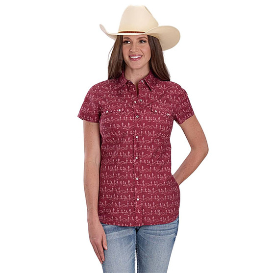 Roper Desert Stripe SS Snap Shirt FRONT