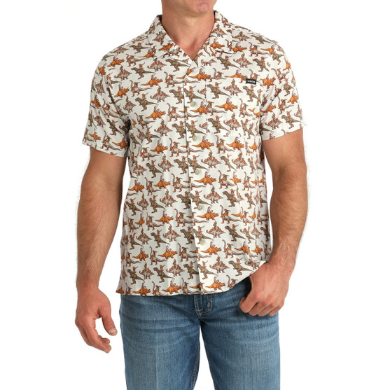 Men's Cinch Bronc-A-Saurus Camp Shirt FRONT