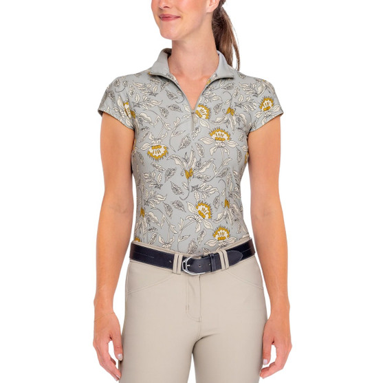 Kastel Denmark Vintage Jacobean Cap Sleeve Shirt FRONT