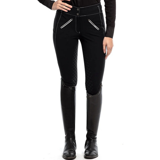 Goode Rider Million Dollar Breech BLACK FRONT