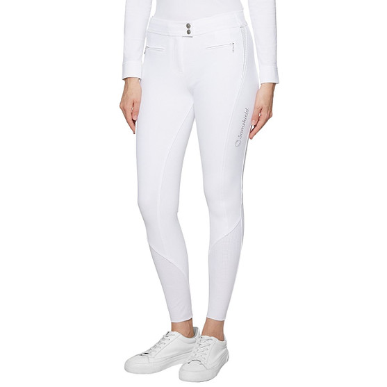 Samshield Omega Knee Patch Breeches WHITE FRONT