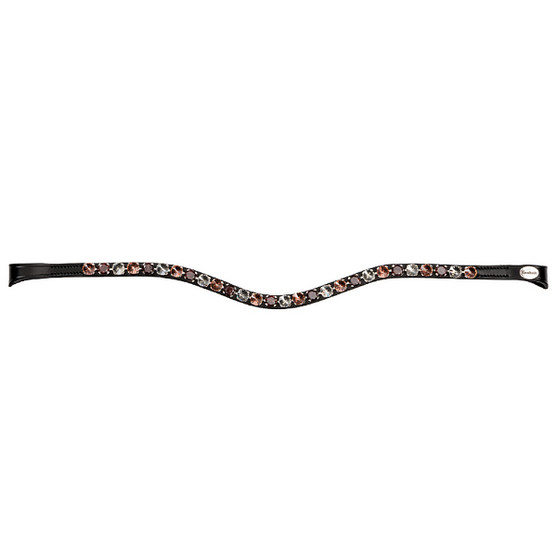 Kavalkade Burgundy Browband BLACK FULL