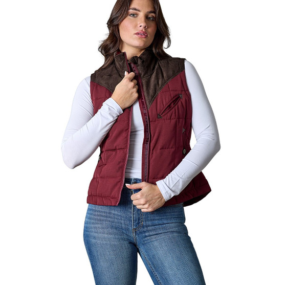 Kimes Ranch Lenora Vest MAROON FRONT