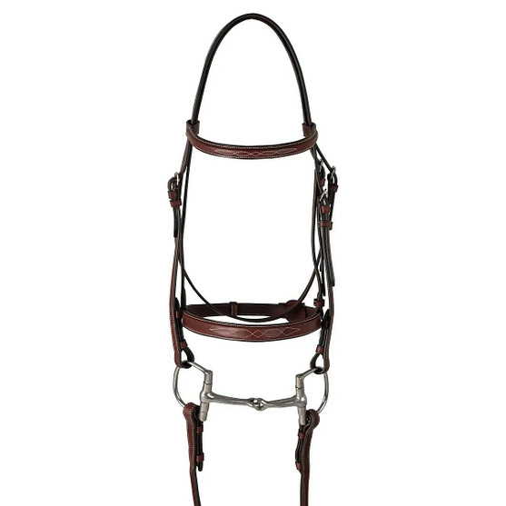 Huntley Fancy Stitch Schooling Hunter Bridle