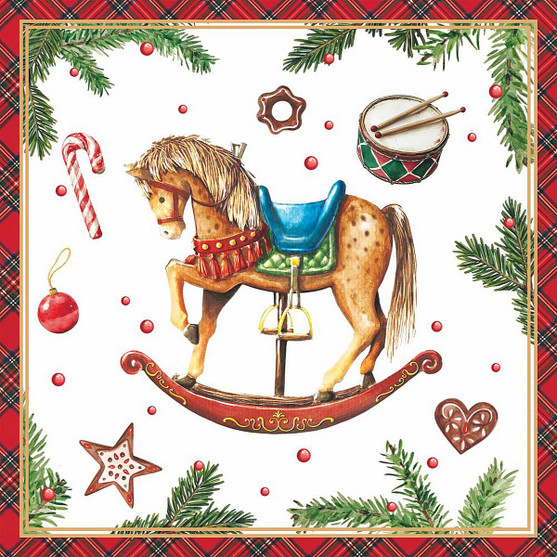 Classic Rocking Horse Napkins LUNCH