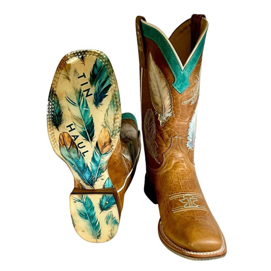 Tin Haul Plume Feather Sole Boots SOLE, FRONT