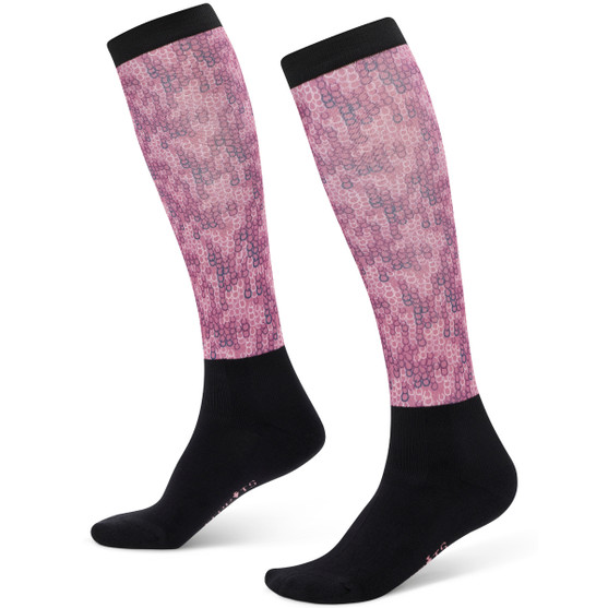 Kerrits Dual Zone Boot Socks BLUSH LUCKY CASCADE