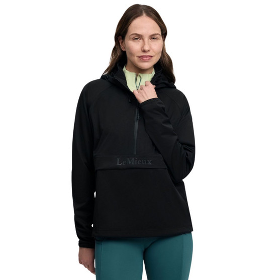 LeMieux Perri Half Zip Waterproof Jacket BLACK FRONT