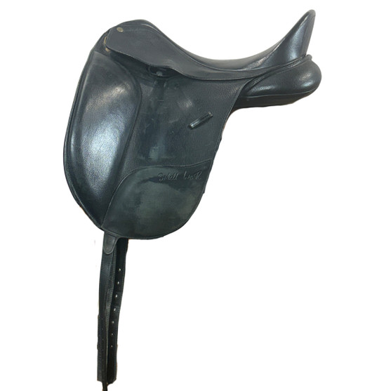 Used Bates Isabel Dressage Saddle left side