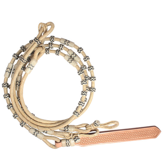 Professional's Choice Rawhide Romal Reins NATURAL/BLACK