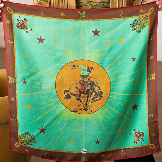 Fringe Scarves Mint Silk Wild Rag