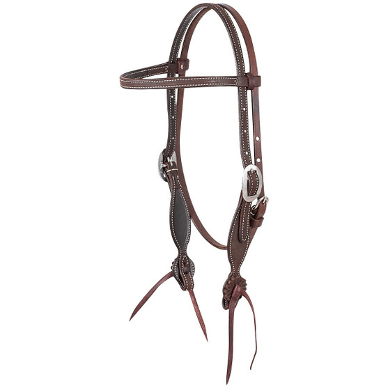 Martin Saddlery Roughout Rosette Brow Headstall