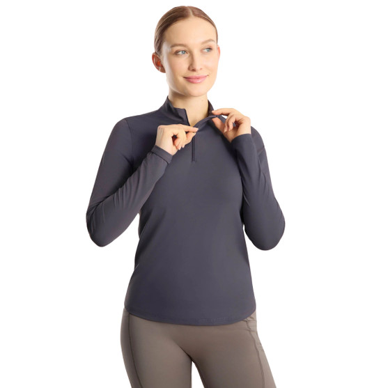 Horze Emmie Cooling LS Training Shirt NAVY FRONT