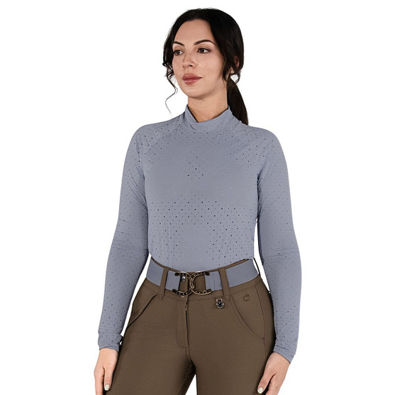 Dapplebay Aircut Mock Neck MOONRISE BLUE FRONT
