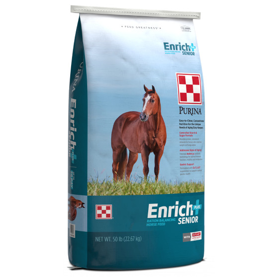 Purina Enrich Plus Senior Horse Feed bag