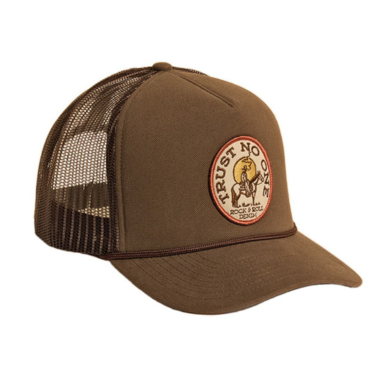 Rock & Roll Denim Trust No One Trucker Hat SIDE ANGLE