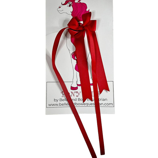 Belle & Bow Pony Tails RED