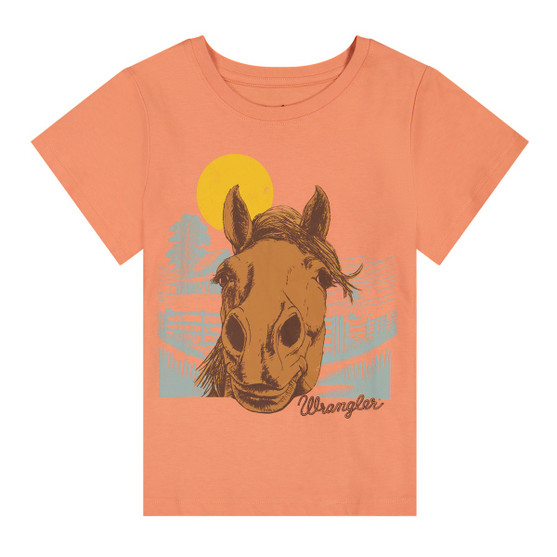 Girls Wrangler Retro Horse Short Sleeve Tee