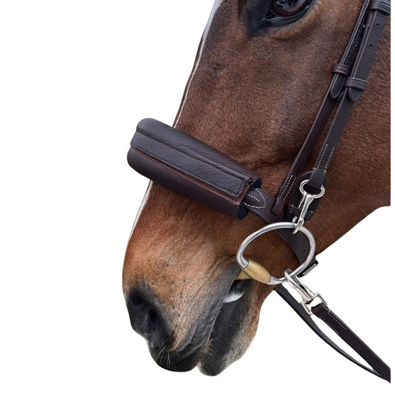 DziaSport Leather Shadow Roll BROWN SIDE