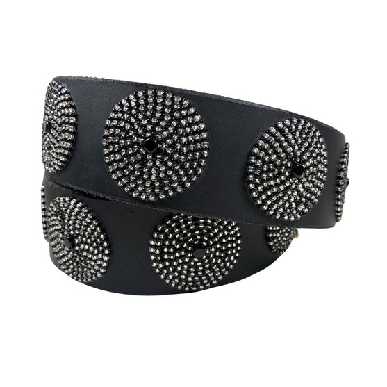 Kenyan Collection Silver Disc Beaded Belt