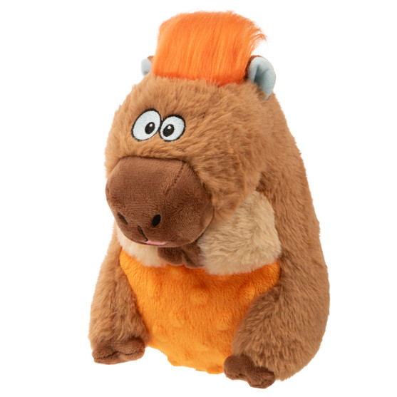 Godog Silent Squeak Capybara Dog Toy Front