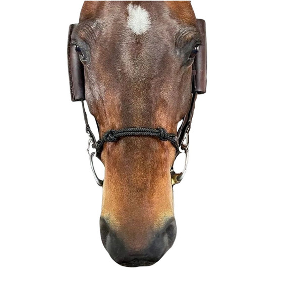 DziaSport Black Knotted Rope Noseband FRONT