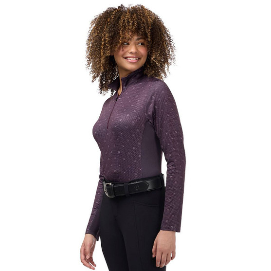 Kerrits In the Zone Coolcore LS Shirt ELDERBERRY FRONT