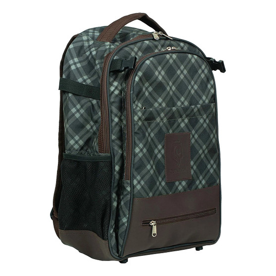 Equinavia Darby Rider Backpack THYME/LILY PAD PLAID 3/4 ANGLE