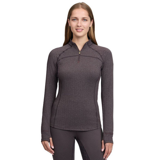 LeMieux Heritage Herringbone Base Layer COCOA FRONT