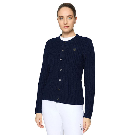 Samshield Linda Twisted Cardigan NAVY FRONT