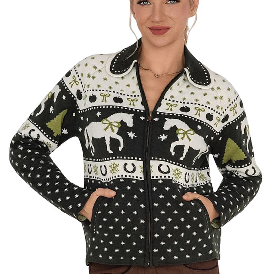 Dapplebay Gift Horse Sweater HUNTER FRONT
