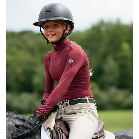 TKEQ Mini Chloe Tech Top RICH BURGUNDY FRONT