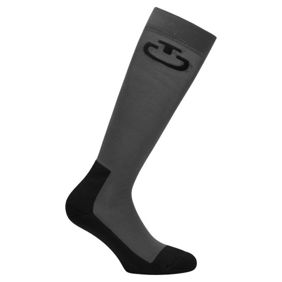 Cavalleria Toscana Jacquard Tech Riding Socks BLACK/BLUE OUTER