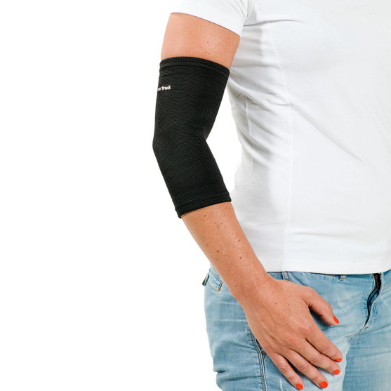 Back On Track Elbow Support IN USE WOMAN