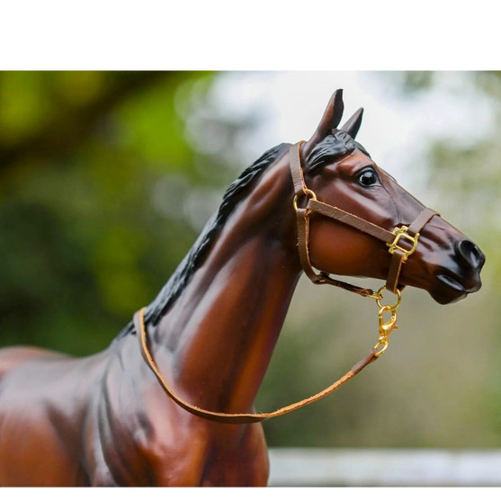 Breyer Leather Halter with  Lead SHOWN ON MODEL