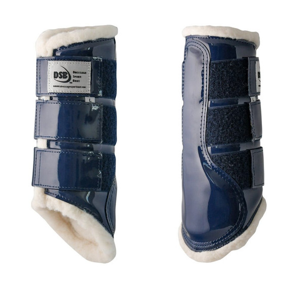 DSB Glossy Dressage Sport Boot NAVY/WHITE