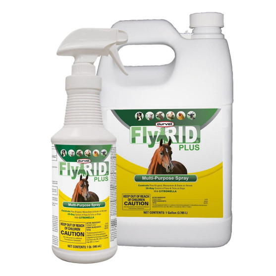 Durvet FlyRid Plus Multi-Purpose Spray QUART, GALLON