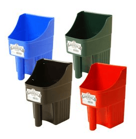 Little Giant 3 Quart Enclosed Plastic Feed Scoop 4 colors