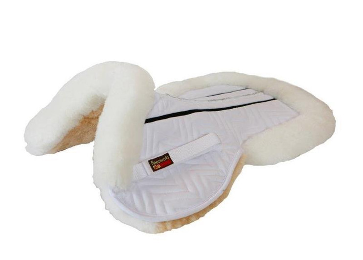 fleeceworks fxk rolled edge sheepskin half pad front