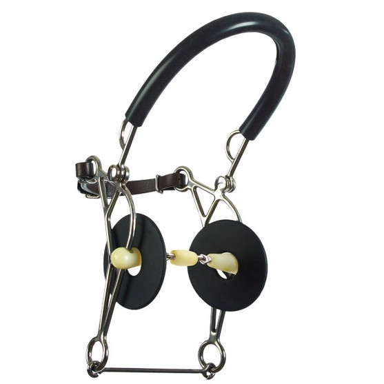 467528 Happy Mouth Double Joint Combo Hackamore Bit