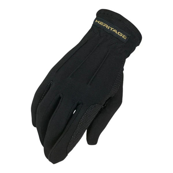 Heritage Power Grip Riding Glove BLACK