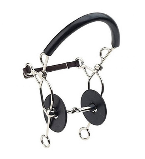 Jointed Hollow Mouth Hackamore Combo by Happy Mouth