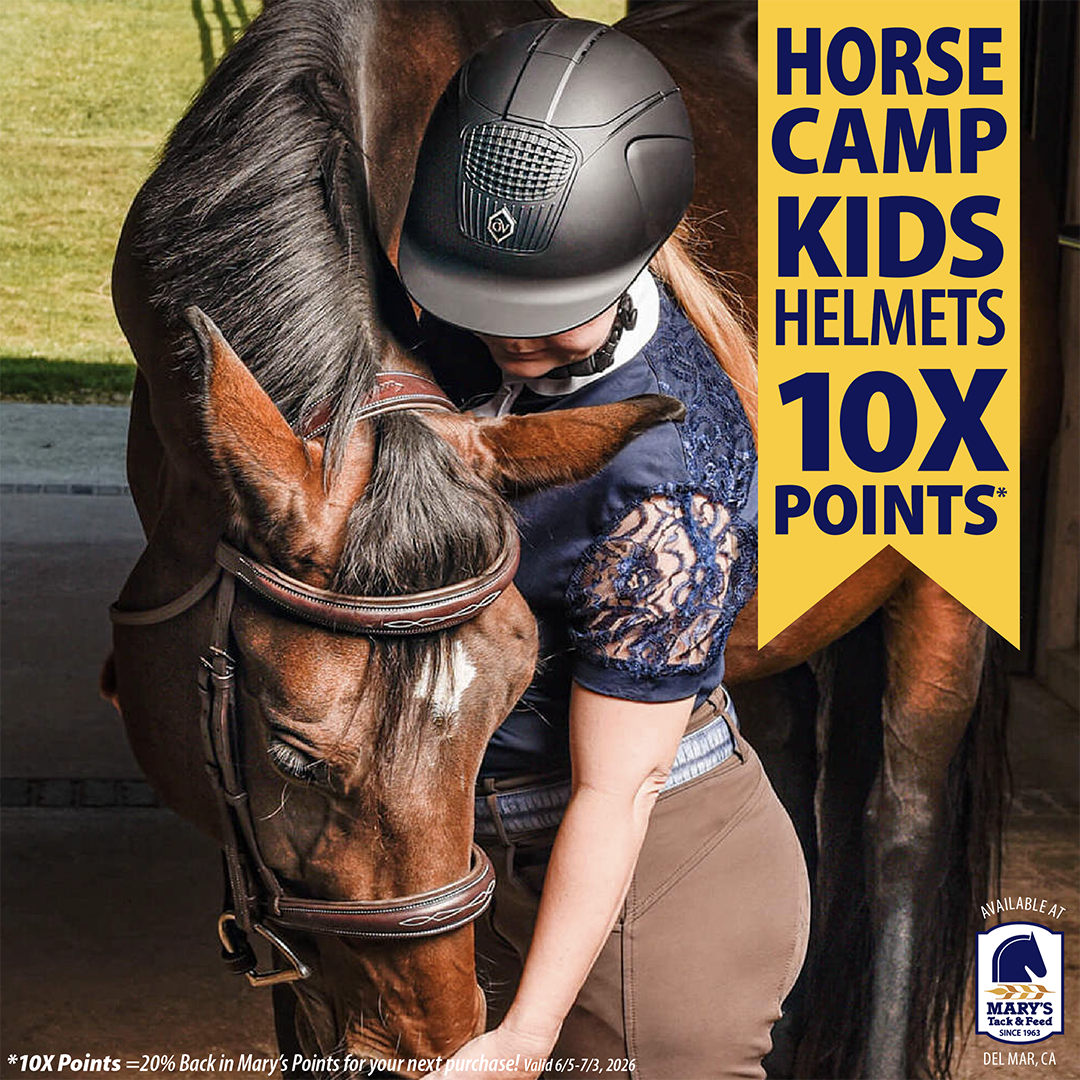 Equestrian Helmets for Kids and Adults 10X Points at Marys Tack Shop