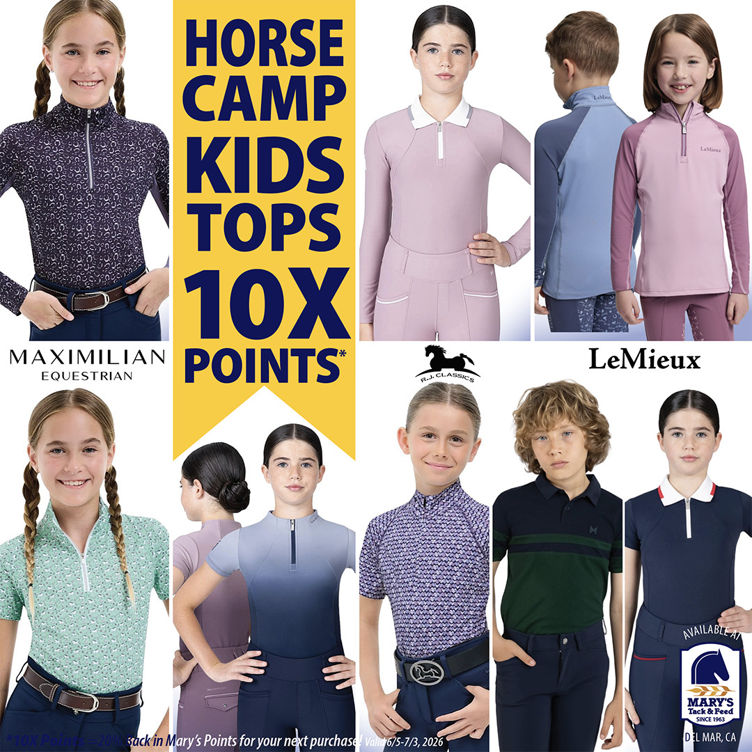 Equestrian Casual Tops for Kids and Adults 10X Points at Marys Tack Shop