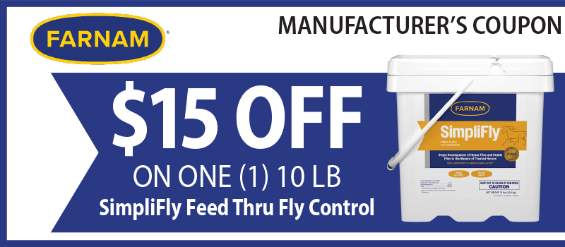 10 lb SimpliFly Feed-Thru Fly Control for Horses on SALE at Mary's Tack Shop