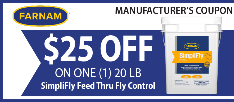 20 lb SimpliFly Feed-Thru Fly Control for Horses SALE at Marys Tack Shop