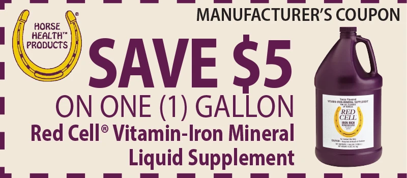 Red Cell Liquid Vitamin Iron for Horses SALE at Marys Tack Shop