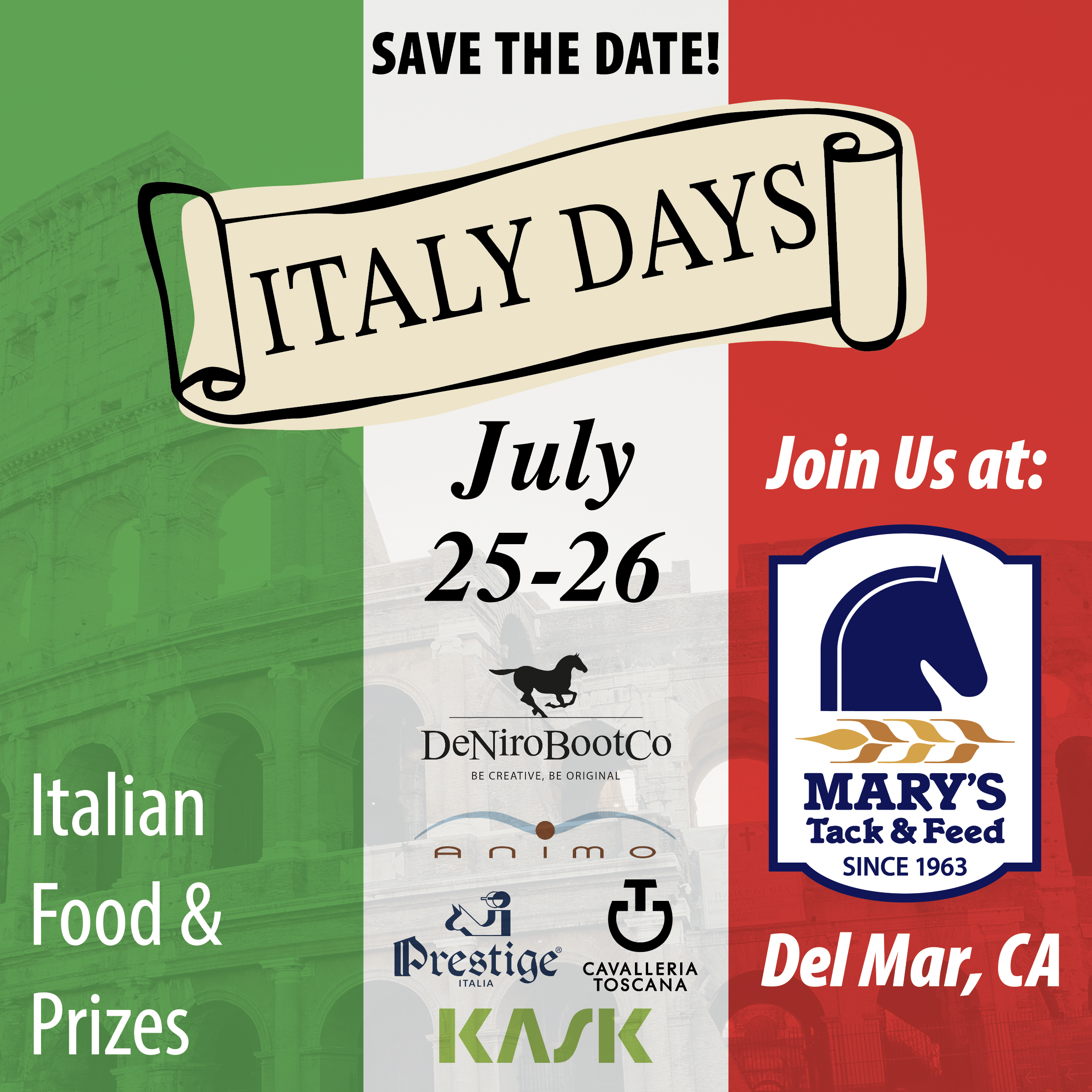 Italy Days at Mary's Tack and Feed